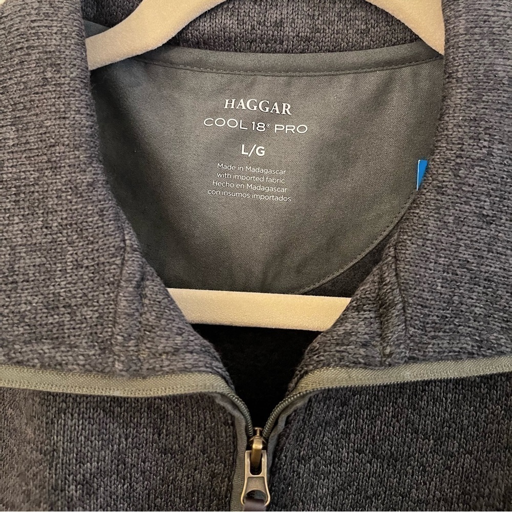 NWT Haggar Men’s Cool 18 Pro Quarter Zip Sweater - Picture 2 of 6